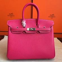 Luxury Replica Hermes Rose Tyrien Epsom Birkin 25cm Handmade Bag