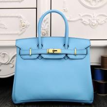High Quality Hermes Birkin 30cm 35cm Bag In Light Blue Epsom Leather