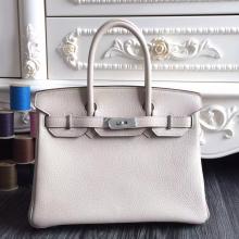 Imitation Hot Hermes Birkin 30cm 35cm Bag In White Clemence Leather
