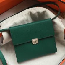 Replica Hermes Green Clic 16 Wallet With Strap
