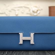 Copy Designer Hermes Constance Wallet In Jean Blue Epsom Leather