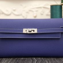 Imitation Hermes Kelly Longue Wallet In Electric Blue Epsom Leather