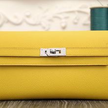 Hermes Kelly Longue Wallet In Yellow Epsom Leather