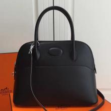 Replica Hermes Bolide 31cm Bag In Black Swift Leather