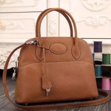 AAA Hermes Bolide Tote Bag In Brown Leather