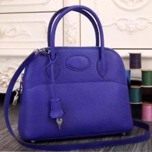 Knockoff Hermes Bolide Tote Bag In Electric Blue Leather