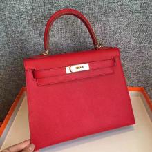 Hermes Red Epsom Kelly Sellier 28cm Handmade Bag Replica