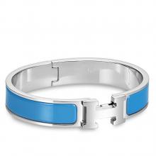 Imitation Hermes Blue Enamel Clic H PM Bracelet