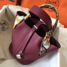 Hermes Ruby Picotin Lock MM 22cm Handmade Bag Replica