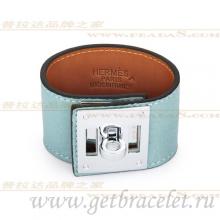 Best Cheap Hermes Kelly Dog Bracelet Blue With Silver