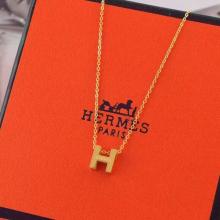 Hermes “H” Necklace Yellow Gold