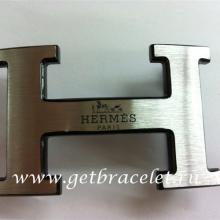 Hermes Reversible Belt 18K Black Silver With Logo Buckle Replica
