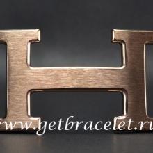 Replica Hermes Reversible Belt 18K Pink Gold Brushed Buckle