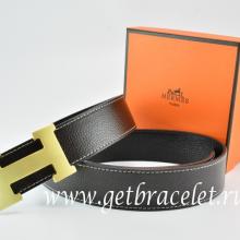 Discount Hermes Reversible Belt Black/Black Togo Calfskin With 18k Drawbench Gold H Buckle