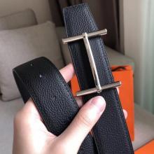 Hermes H D’Ancre Reversible Belt In Black/Ardoise Leather Replica