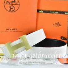Discount Hermes Reversible Belt White/Black Togo Calfskin With 18k Drawbench Gold H Buckle