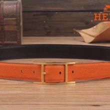 Designer Hermes Quentin 32 MM Orange Reversible Belt