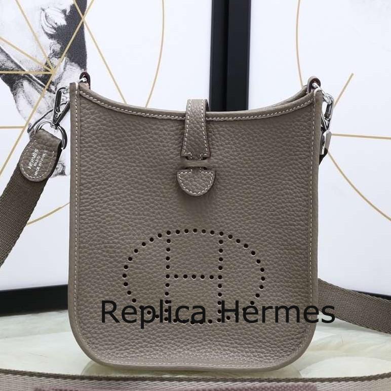 Perfect Hermes Etoupe Evelyne II TPM Messenger Bag