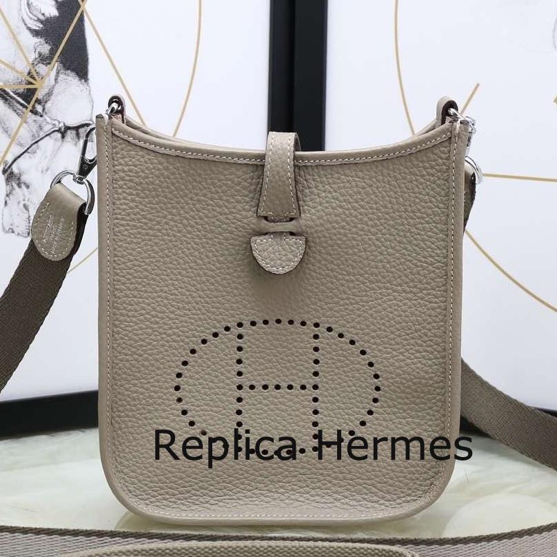 Hermes Grey Evelyne II TPM Messenger Bag