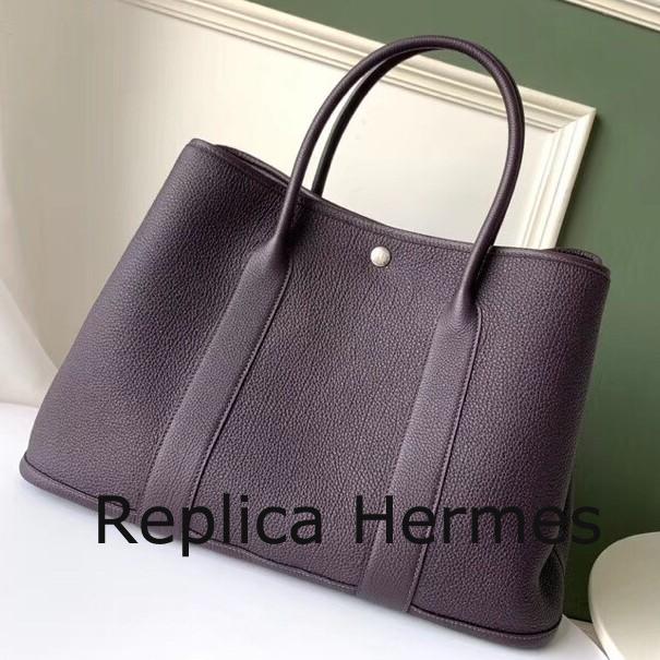 Replica Hermes Raisin Fjord Garden Party 30cm With Printed Lining