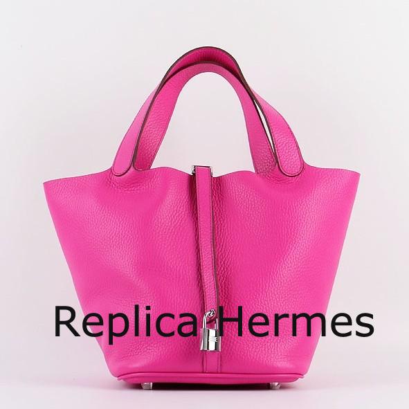 Fashion Hermes Picotin Lock Bag In Rose Red Leather