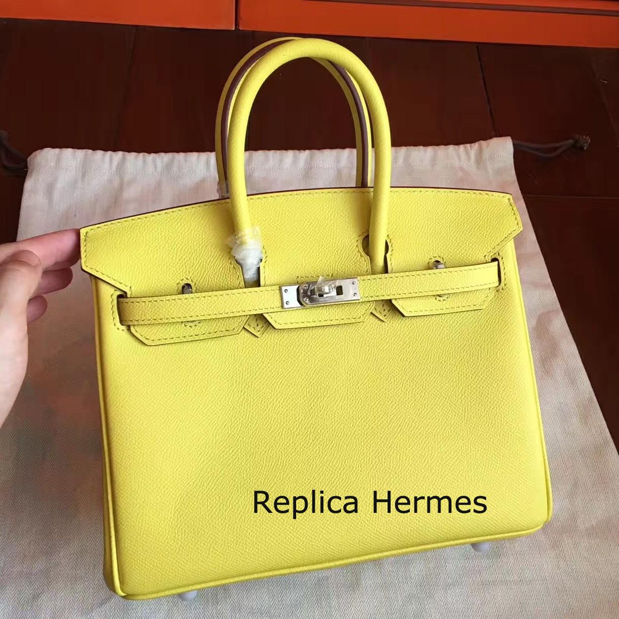 Copy Hermes Soufre Epsom Birkin 25cm Handmade Bag