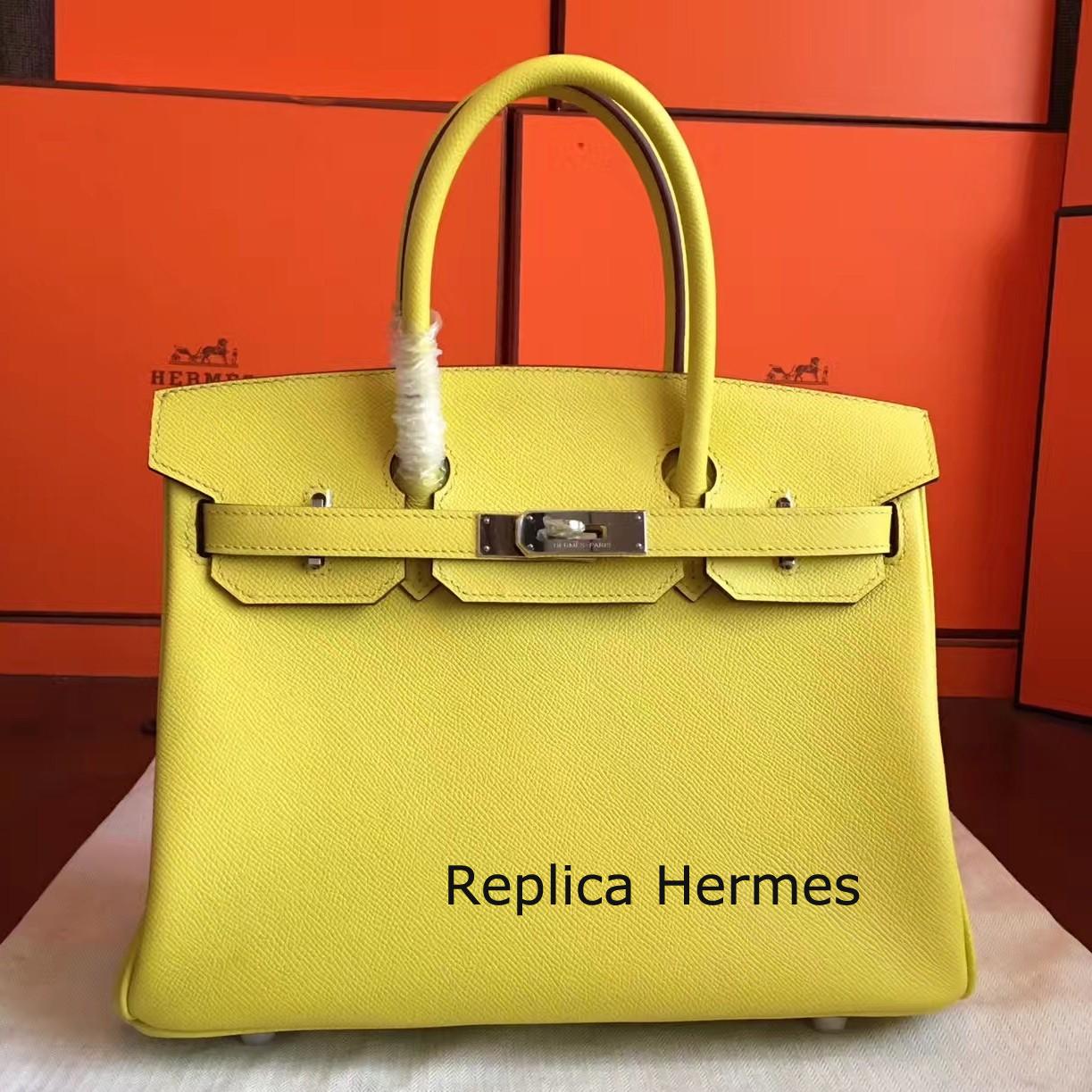 Imitation Hermes Jaune Epsom Birkin 35cm Handmade Bag