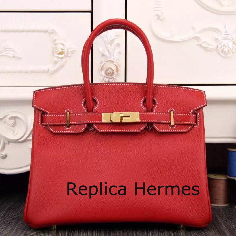 Copy Hermes Birkin 30cm 35cm Bag In Red Epsom Leather