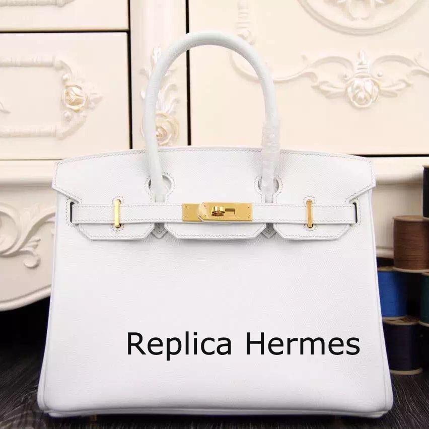 Hermes Birkin 30cm 35cm Bag In White Epsom Leather