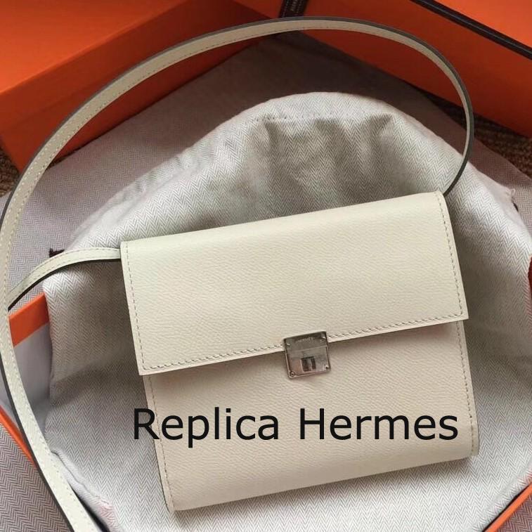 Replica Hermes White Clic 16 Wallet With Strap