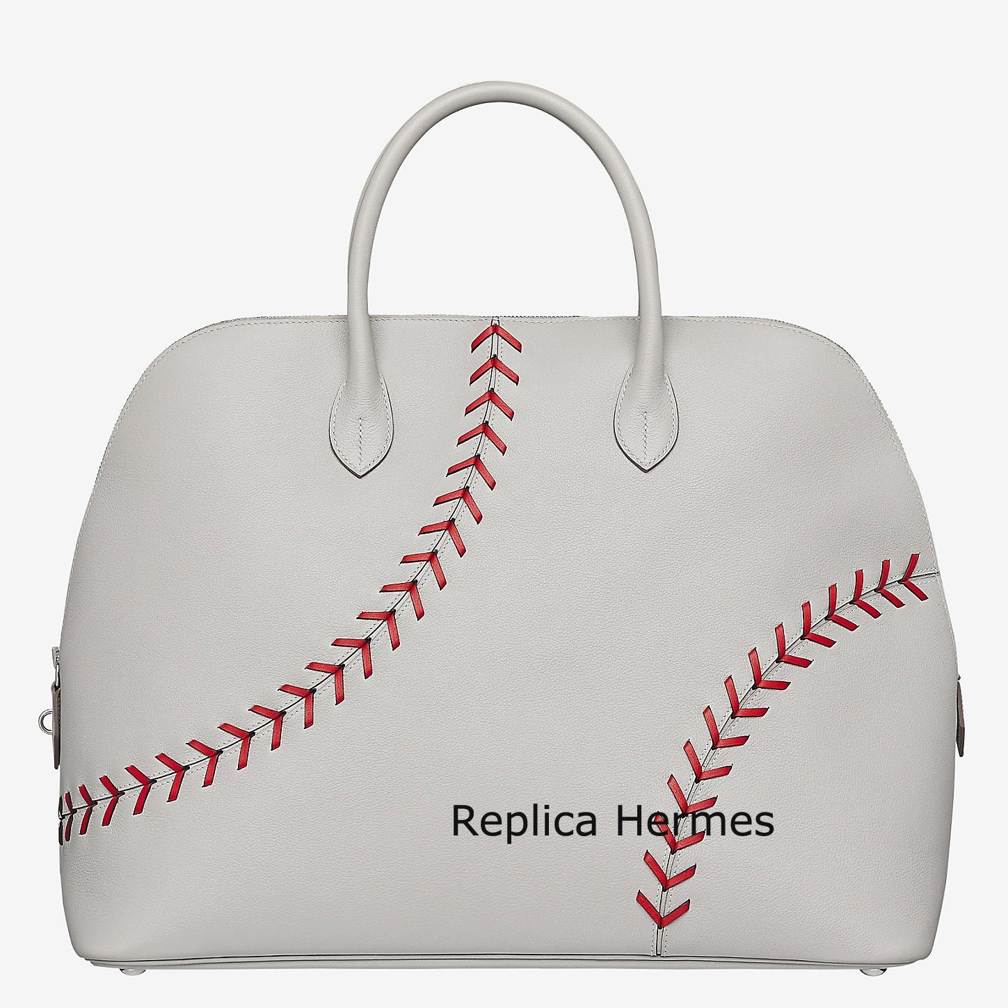 Luxury Replica Hermes Bolide 1923 Gris Perle 45 Baseball Bag