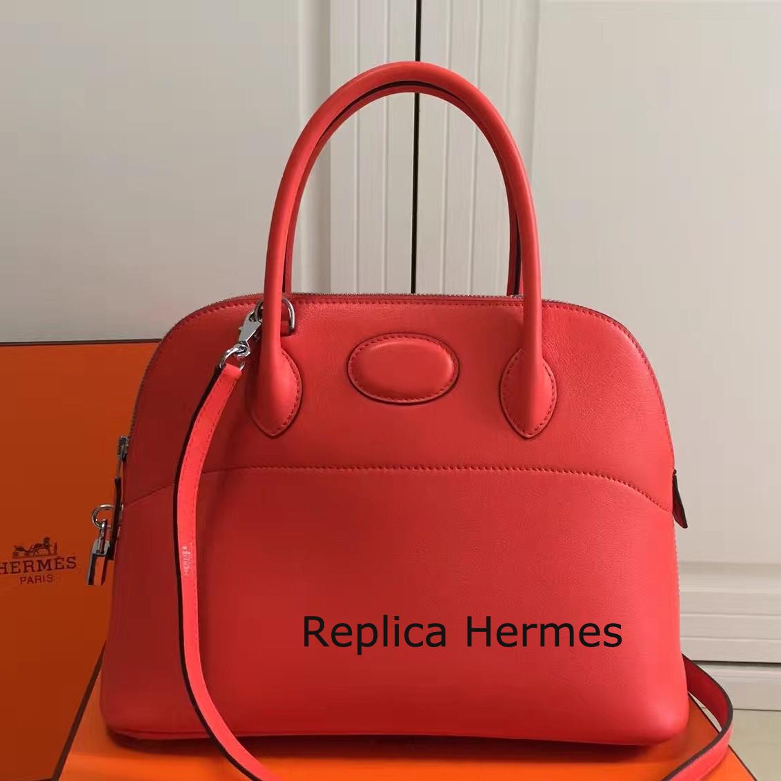 Top Quality Hermes Bolide 31cm Bag In Red Swift Leather