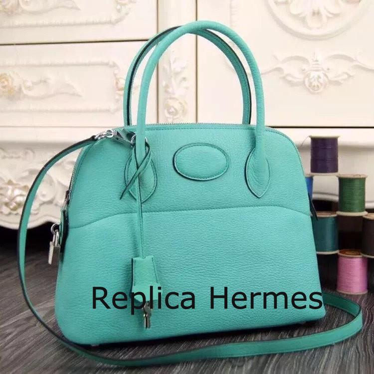 Best Quality Hermes Bolide Tote Bag In Turquoise Leather