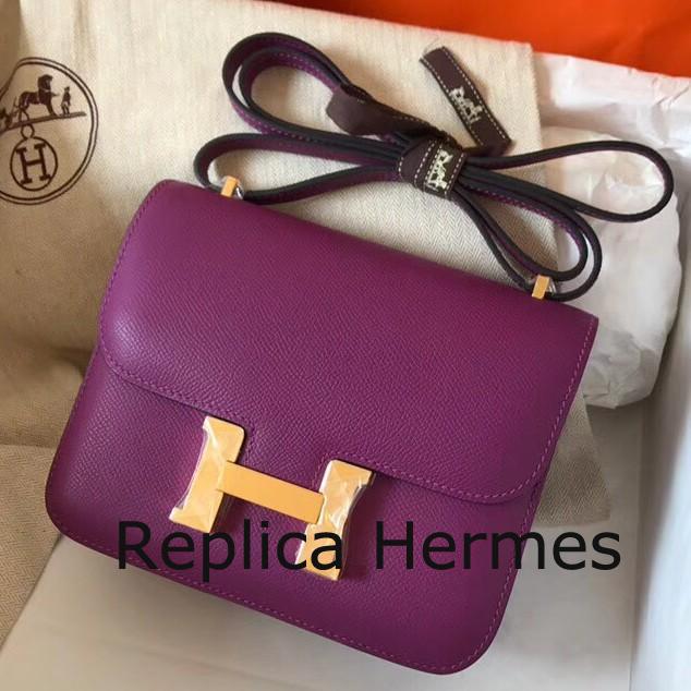 Hermes Mini Constance 18cm Cyclamen Epsom Bag