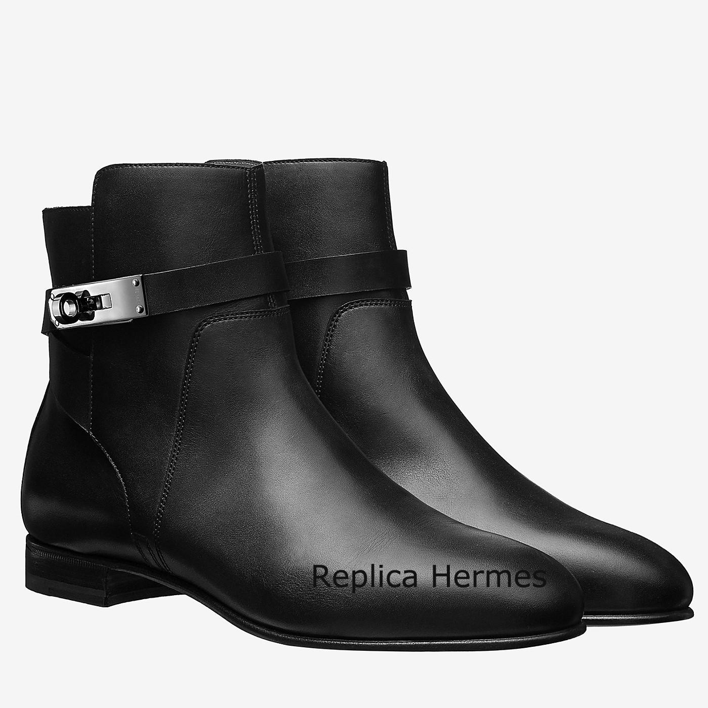 Replica AAA Hermes Black Neo Ankle Boots