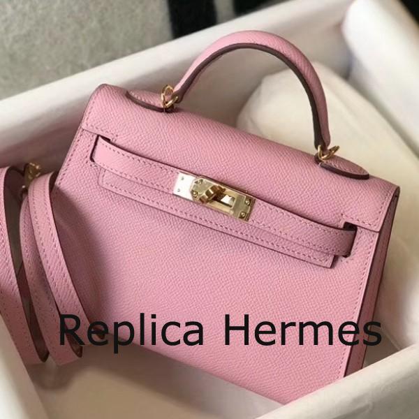 Fashion Hermes Kelly Mini II Handbag In Mauve Sylvestre Epsom Leather