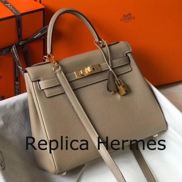 Wholesale Hermes Grey Clemence Kelly 25cm GHW Handbag