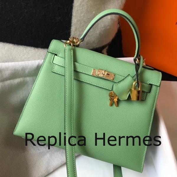 Hermes Vert Criquet Epsom Kelly 28cm Sellier Handbag GHW