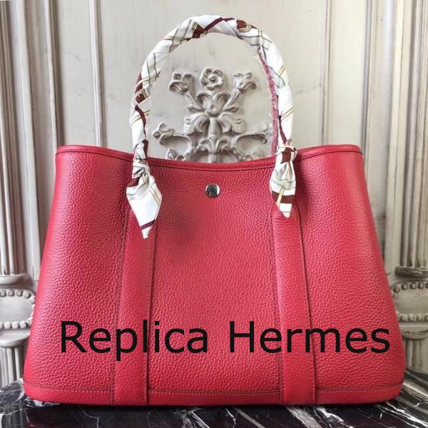 Wholesale Hermes Garden Party 30cm TPM Red Handbag