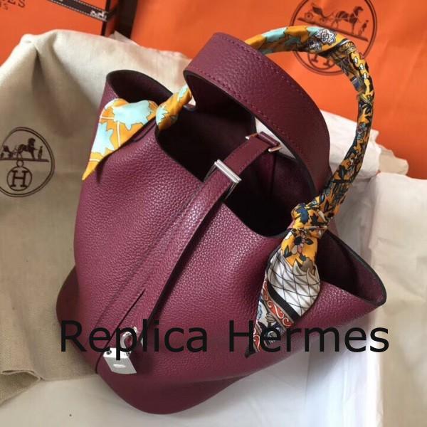 Hermes Ruby Picotin Lock MM 22cm Handmade Bag Replica
