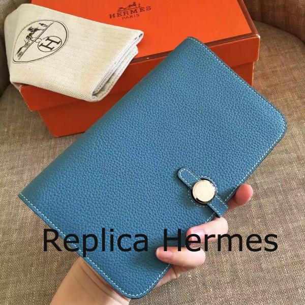 Wholesale Hermes Blue Jean Dogon Duo Combined Wallet