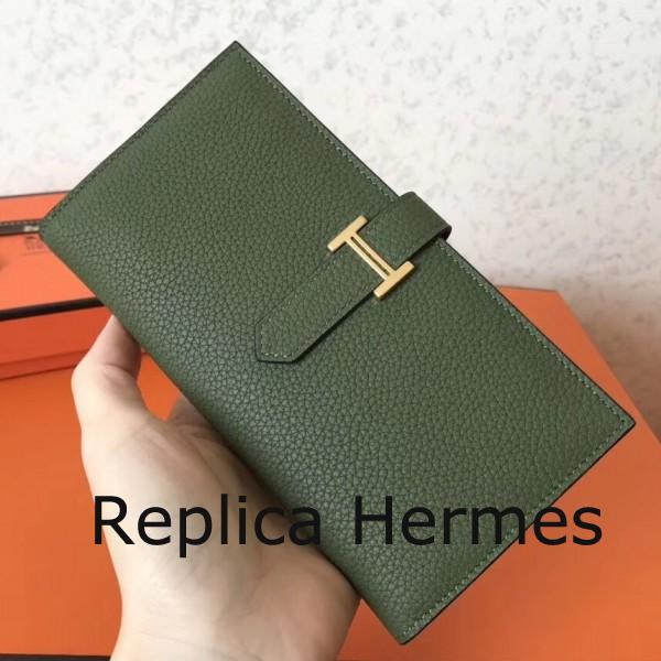 Imitation Hermes Canopee Clemence Bearn Gusset Wallet