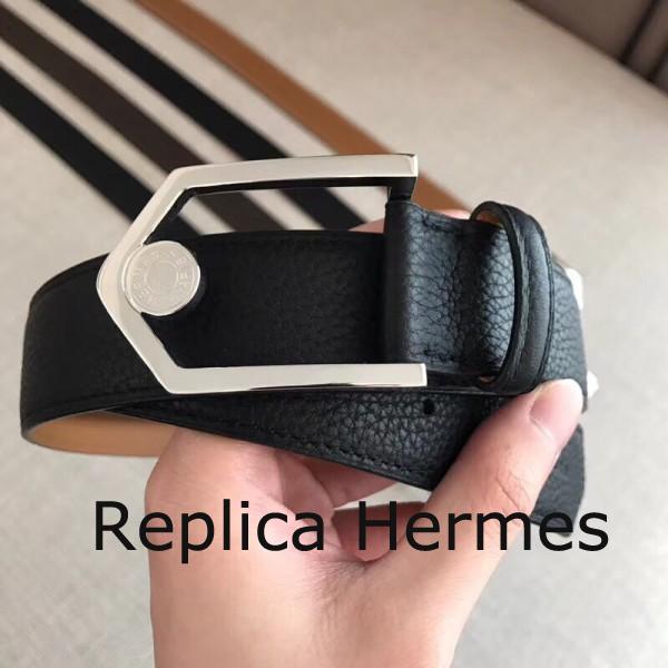 High Quality Replica Hermes Black Licol 40 MM Reversible Leather Belt