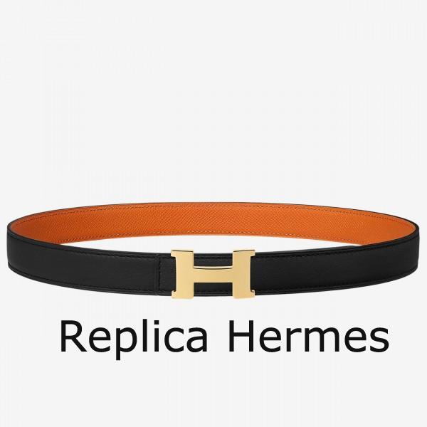 Designer Replica Hermes Mini Constance Belt Buckle & Orange Epsom 24 MM Strap