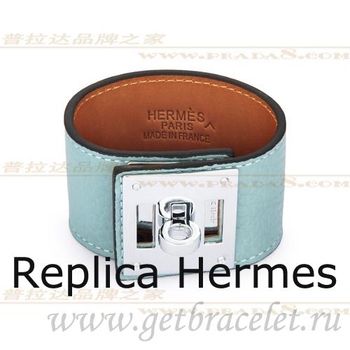 Best Cheap Hermes Kelly Dog Bracelet Blue With Silver