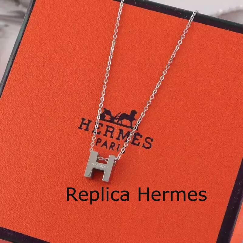 Hot Fake Hermes “H” Necklace White God