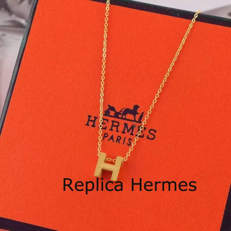 Hermes “H” Necklace Yellow Gold