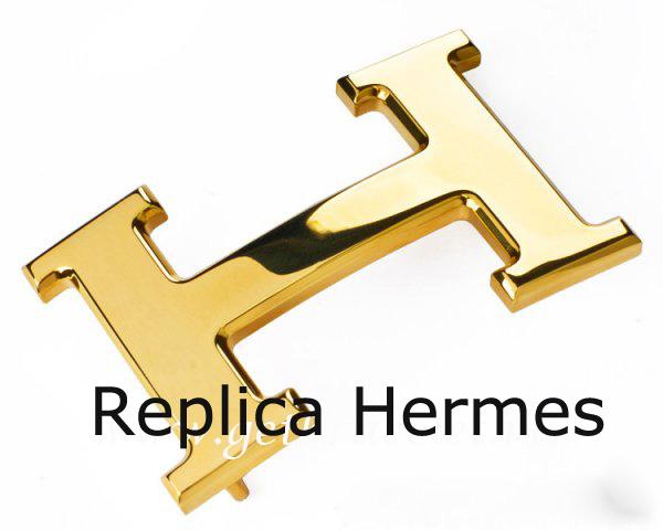 Faux Hermes Reversible Belt 18K Gold Polished Buckle