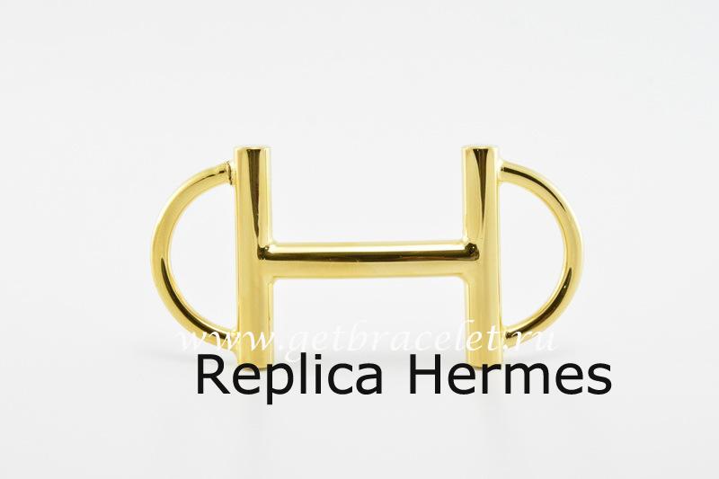 Hermes Reversible Belt 18K Gold Anchor Chain Buckle