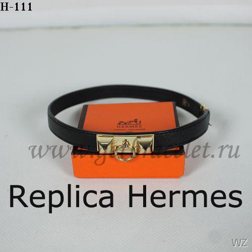 Hermes Rivale Double Wrap Bracelet Black Gold